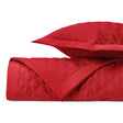 RENAISSANCE Quilted Coverlet in Bright Red by Home Treasures at Fig Linens and Home