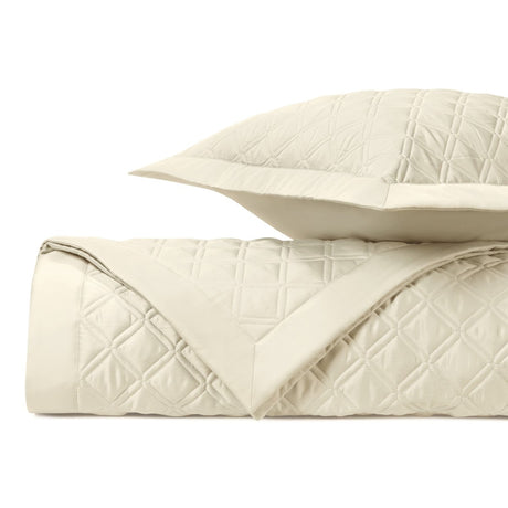 RENAISSANCE Quilted Coverlet in Ivory by Home Treasures at Fig Linens and Home