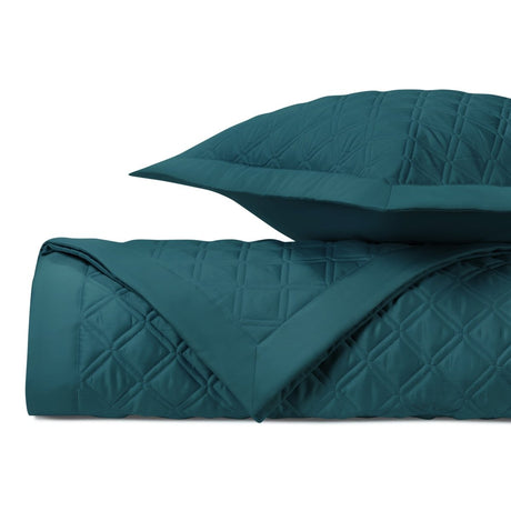 RENAISSANCE Quilted Coverlet in Teal by Home Treasures at Fig Linens and Home