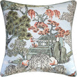 Asian Scenic Robin's Egg Decorative Pillow - Ryan Studio