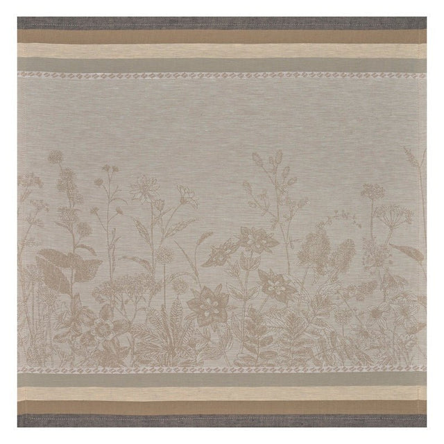 Instant Bucolique Beige Napkin by Le Jacquard Français - Open with Pattern