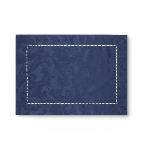 Sapphire Blue Placemats - Acanthus Table Linen by Sferra at Fig Linens and Home