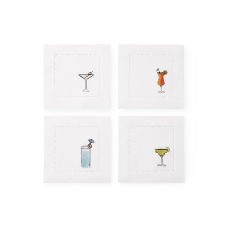 Bevande Embroidered Cocktail Napkins by Sferra Fig Linens