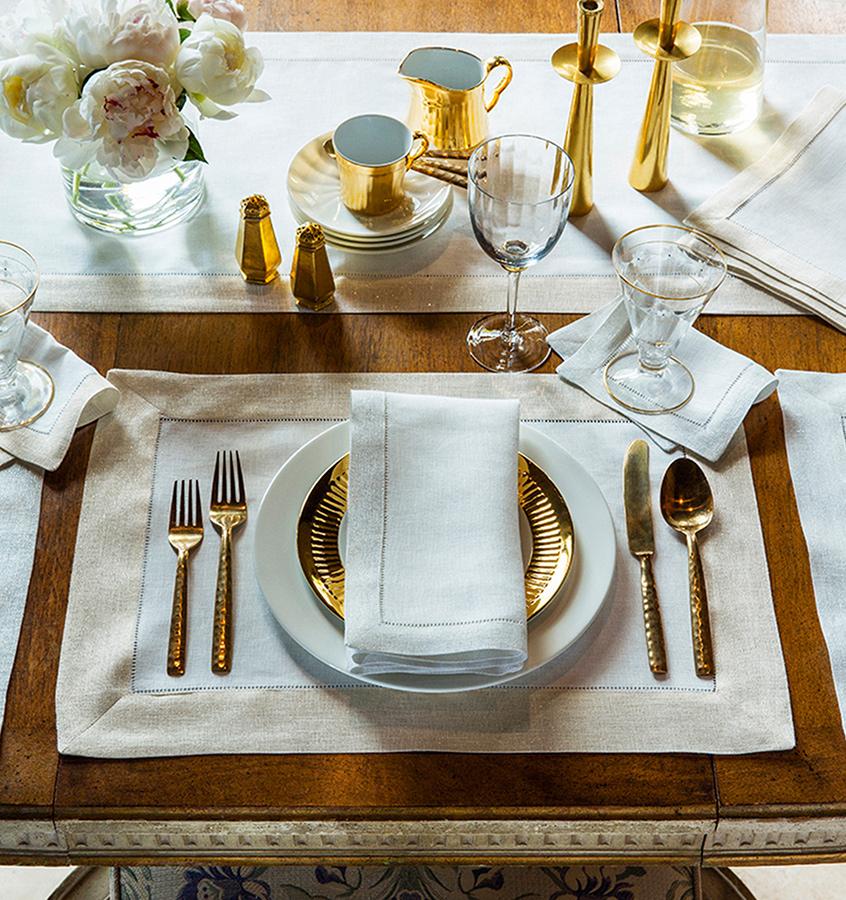 Sferra Table Linen Filetto Table Runner Fig Linens