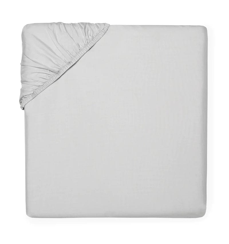 Silver Fitted Sheet - Sferra Giza 45 Percale Cotton Fitted Sheets in Tin | Fig Linens and Home