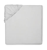 Silver Fitted Sheet - Sferra Giza 45 Percale Cotton Fitted Sheets in Tin | Fig Linens and Home