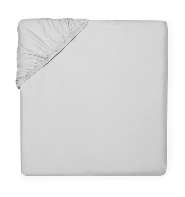 Silver Fitted Sheet - Sferra Giza 45 Percale Cotton Fitted Sheets in Tin | Fig Linens and Home