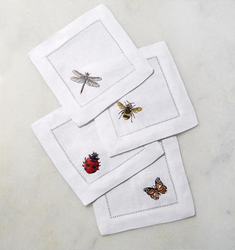 Insetti Cocktail Napkin by Sferra 