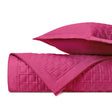 SQUARE Quilted Coverlet in Bright Pink by Home Treasures at Fig Linens and Home