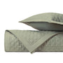 SQUARE Quilted Coverlet in Crystal Green by Home Treasures at Fig Linens and Home