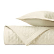 SQUARE Quilted Coverlet in Ivory by Home Treasures at Fig Linens and Home