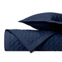 SQUARE Quilted Coverlet in Navy Blue by Home Treasures at Fig Linens and Home