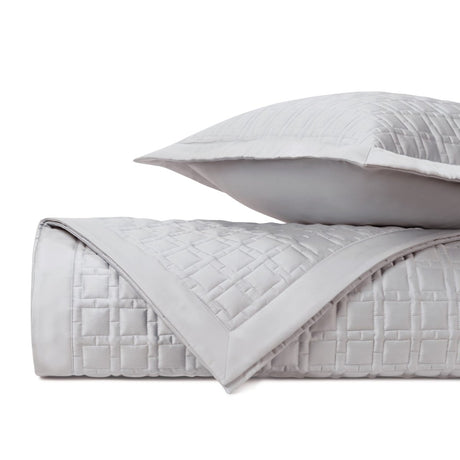 SQUARE Quilted Coverlet in Pebble by Home Treasures at Fig Linens and Home