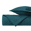 SQUARE Quilted Coverlet in Teal by Home Treasures at Fig Linens and Home