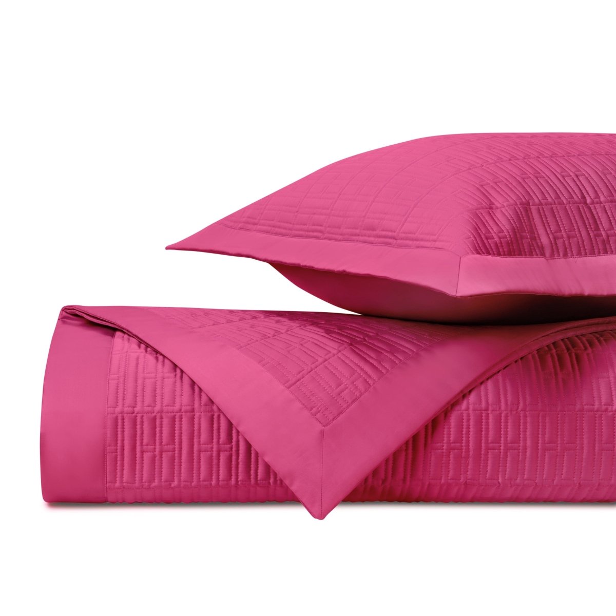 SYDNEY Quilted Coverlet in Bright Pink by Home Treasures at Fig Linens and Home