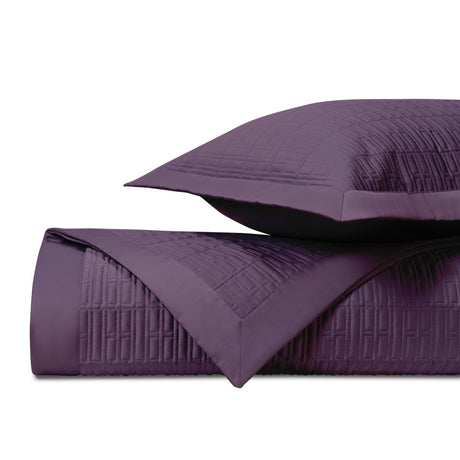 SYDNEY Quilted Coverlet in Purple by Home Treasures at Fig Linens and Home