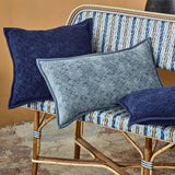 Fig Linens - Syracuse Indigo Lumbar Pillow by Iosis - Lifestyle