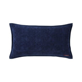 Fig Linens - Syracuse Indigo Lumbar Pillow by Iosis - Back