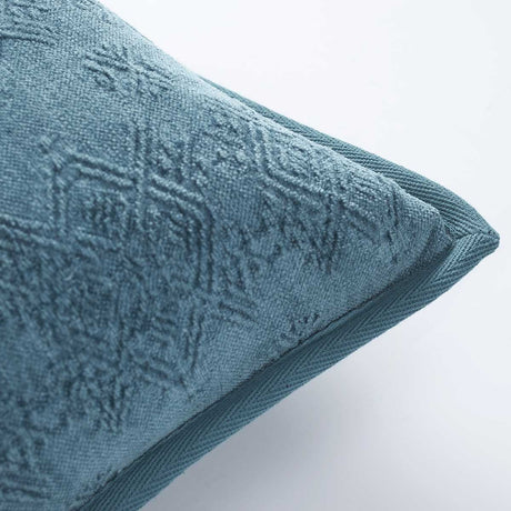 Fig Linens - Syracuse Turquoise Lumbar Pillow by Iosis - Details