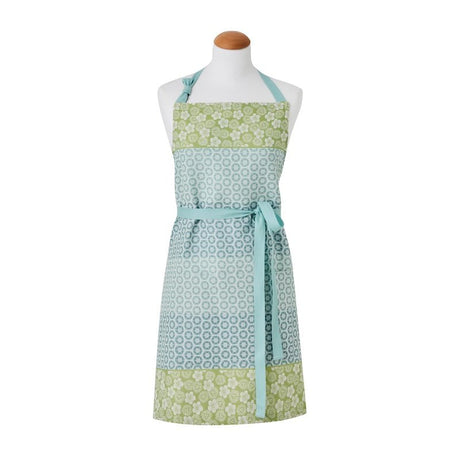 Apron - Wagara Green 31" x 38" Apron by Le Jacquard Français at Fig Linens and Home 1