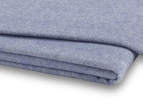 Chambray Italian Herringbone Throw by Lands Downunder - Fig Linens and Home