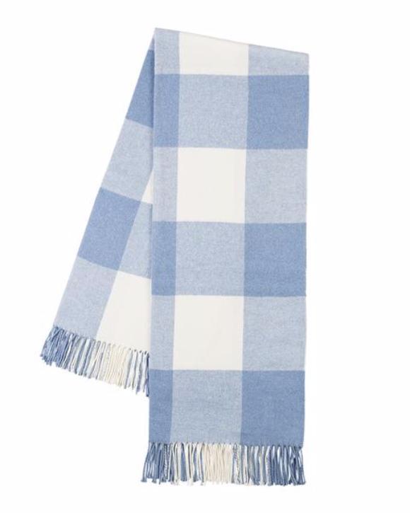 Buffalo Check Throw in Denim Blue - Lands Downunder