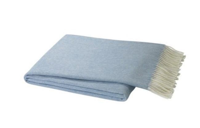 Italian Herringbone Blue Denim Throw by Lands Downunder