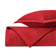 TIME SQUARE Quilted Coverlet in Bright Red by Home Treasures at Fig Linens and Home