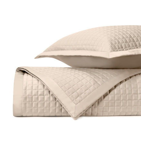 TIME SQUARE Quilted Coverlet in Caramel by Home Treasures at Fig Linens and Home