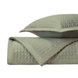 TIME SQUARE Quilted Coverlet in Crystal Green by Home Treasures at Fig Linens and Home