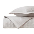 TIME SQUARE Quilted Coverlet in Oyster by Home Treasures at Fig Linens and Home