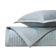 TIME SQUARE Quilted Coverlet in Sion Blue by Home Treasures at Fig Linens and Home