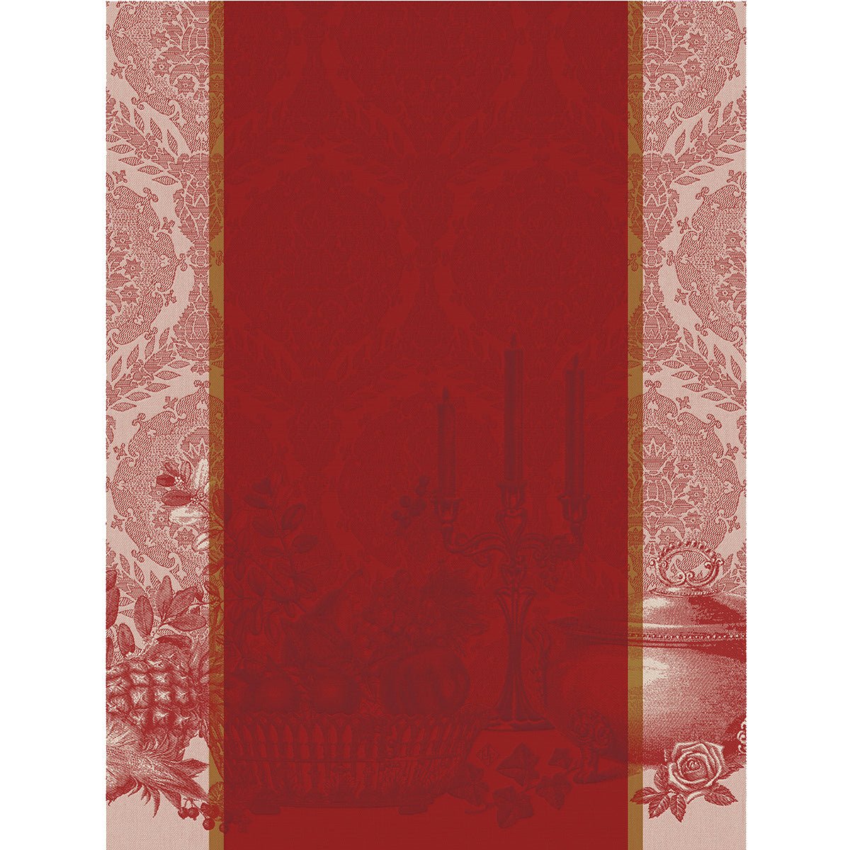 Festin Red 24" x 31" Tea Towel by Le Jacquard Français