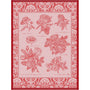 Jardin Des Roses Red Tea Towel by Le Jacquard Français