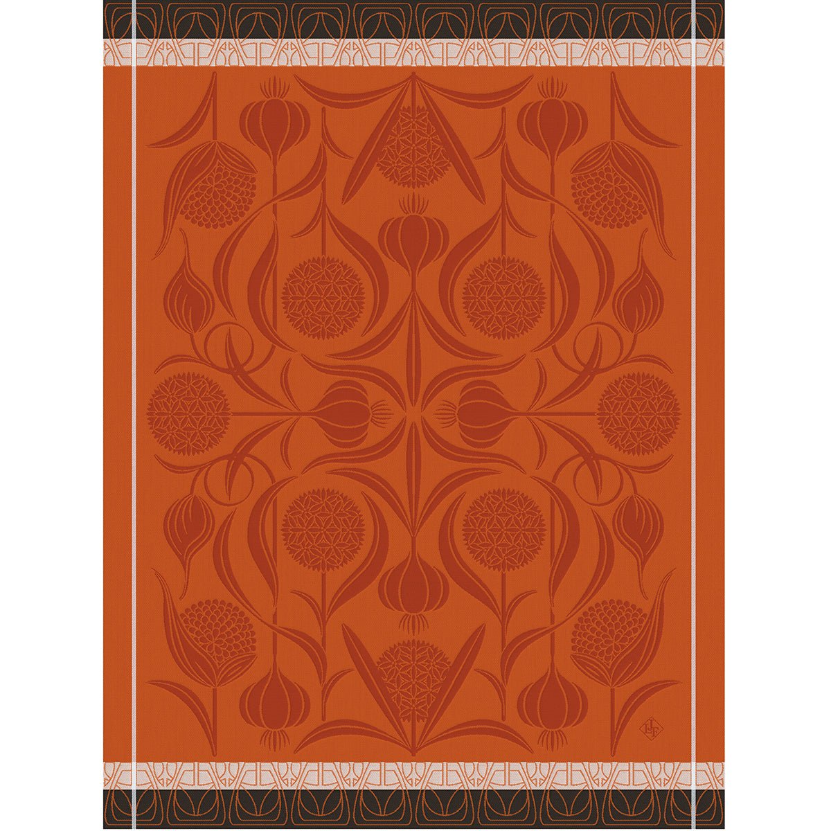 L'ail Orange Tea Towel by Le Jacquard Français