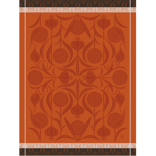 L'ail Orange Tea Towel by Le Jacquard Français