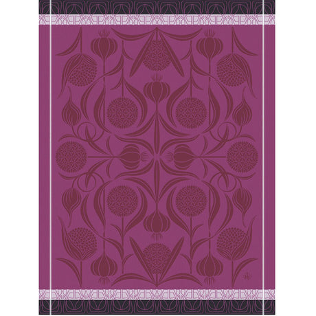 L'ail Purple Tea Towel by Le Jacquard Français