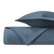 TRINITY Quilted Coverlet in Slate Blue by Home Treasures at Fig Linens and Home