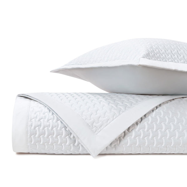 TRINITY Quilted Coverlet in White by Home Treasures at Fig Linens and Home