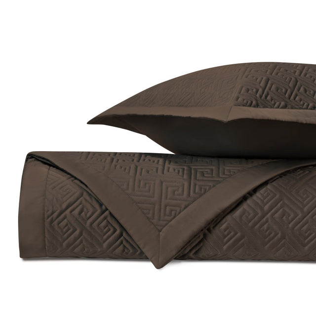 TROY Quilted Coverlet in Chocolate by Home Treasures at Fig Linens and Home