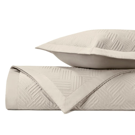 TWILIGHT Quilted Coverlet in Khaki by Home Treasures at Fig Linens and Home