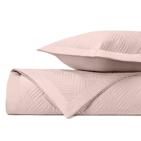 TWILIGHT Quilted Coverlet in Light Pink by Home Treasures at Fig Linens and Home