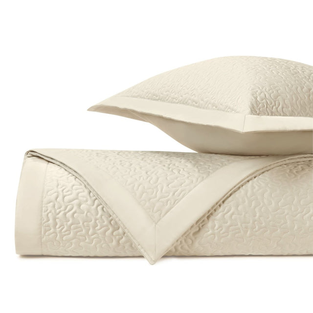 VERMICELLI Quilted Coverlet in Ivory by Home Treasures at Fig Linens and Home