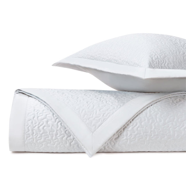 VERMICELLI Quilted Coverlet in White by Home Treasures at Fig Linens and Home