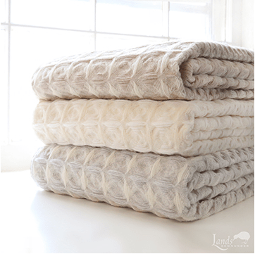 Waffle Weave Throw Beige by Lands Downunder