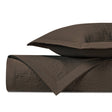 WAVE Quilted Coverlet in Chocolate by Home Treasures at Fig Linens and Home