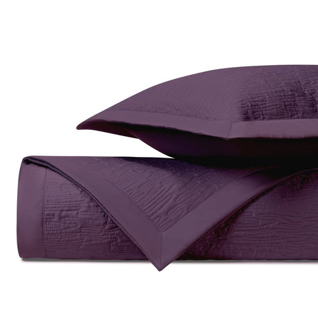 WAVE Quilted Coverlet in Purple by Home Treasures at Fig Linens and Home