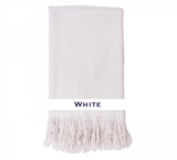 100% Cashmere Plain Weave Throw by Alashan white