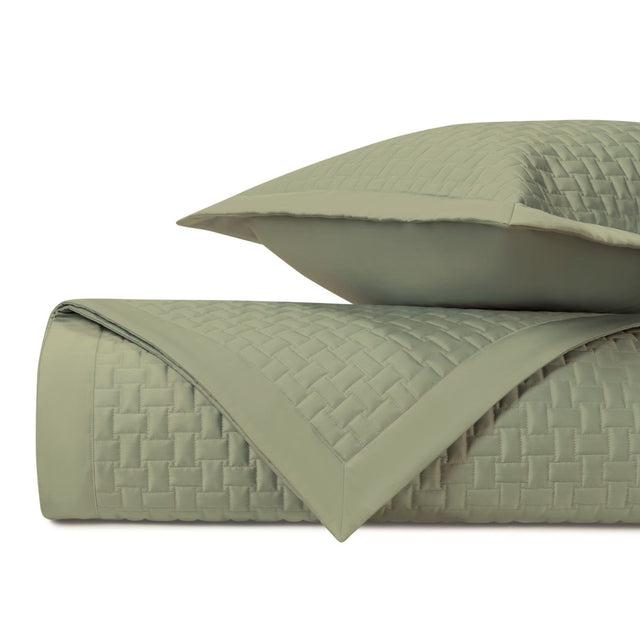 WICKER Quilted Coverlet in Piana by Home Treasures at Fig Linens and Home