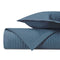 WICKER Quilted Coverlet in Slate Blue by Home Treasures at Fig Linens and Home